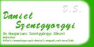 daniel szentgyorgyi business card