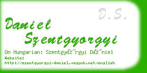 daniel szentgyorgyi business card